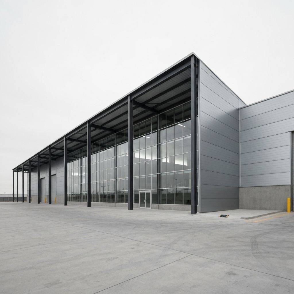 Galpón metálico simple en Argentina